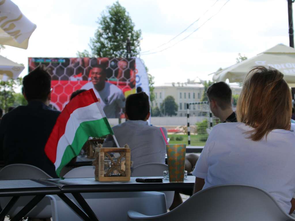 European Football Championship - LED Screen on Garden Fröccs Terasz