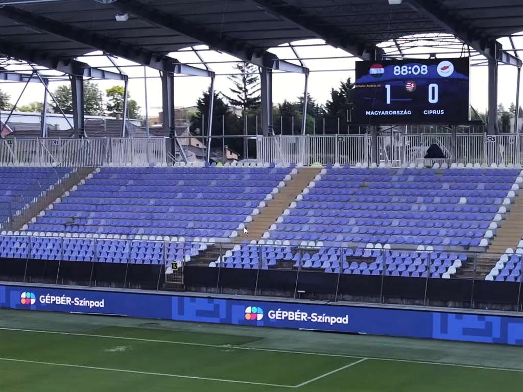 New LED scoreboard in the Szusza Ferenc Stadium 2