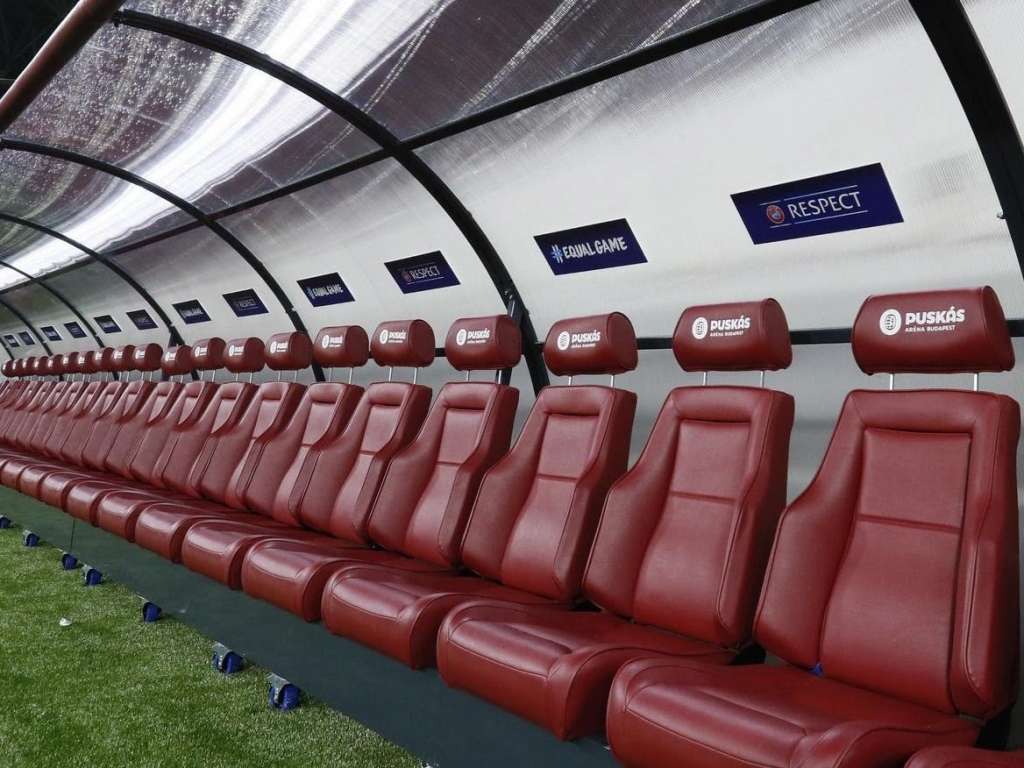 Unique heated football player’s benches