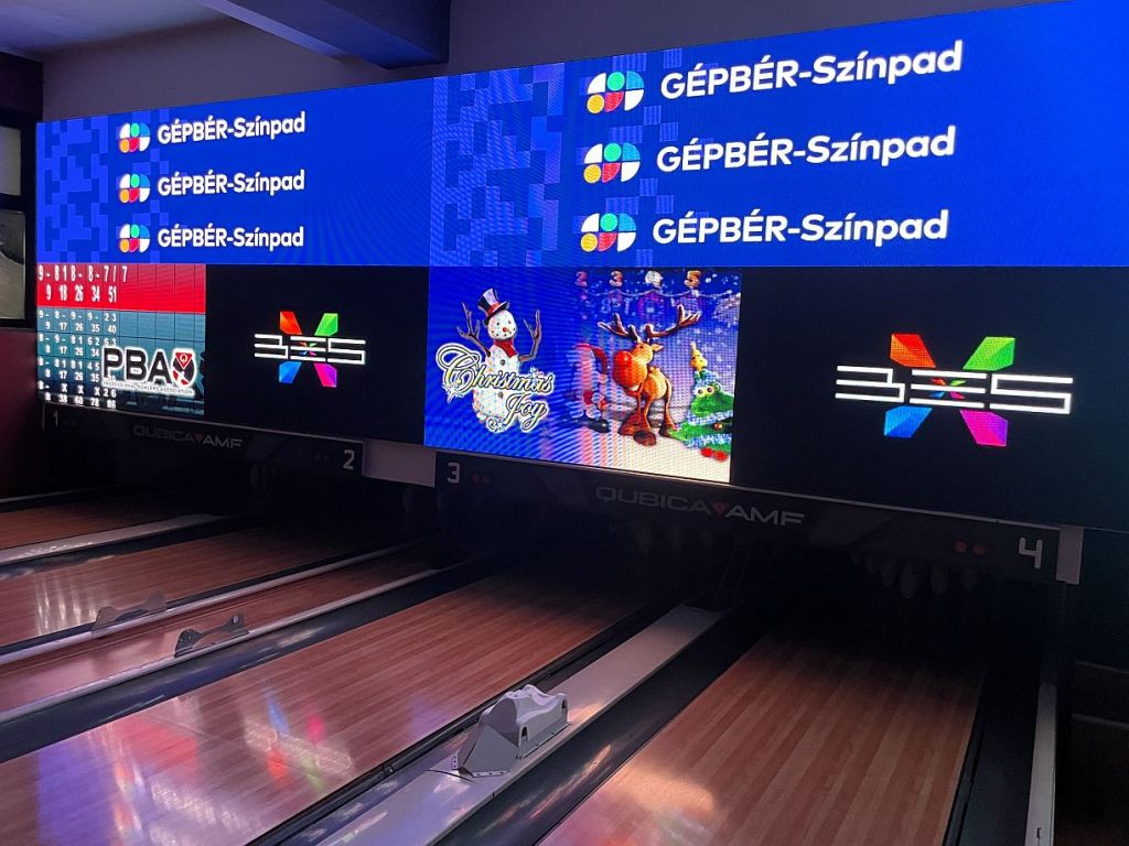 LED-fal és vezérlőrendszer tervezése és kivitelezése a Septimia Sport Klub bowlingpályájához